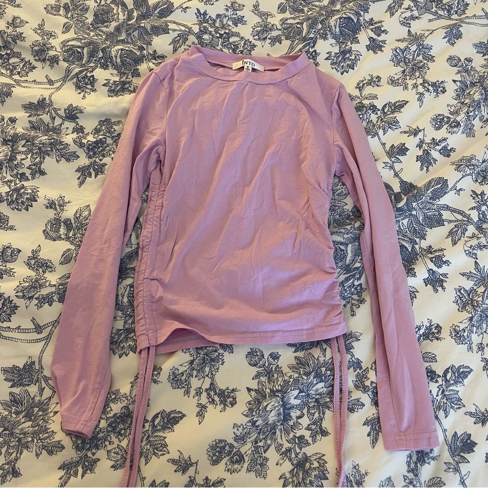 Lilac Ruched Long Sleeve